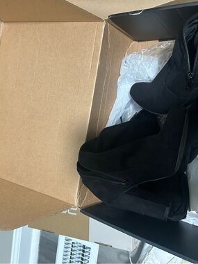 Fashion Nova Black Logo Shoe Box